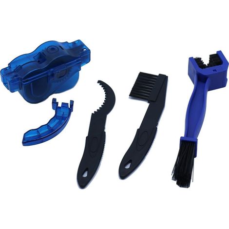 Nettoyant Pour Chaîne De Vélo - Nettoyeur À Chaîne Manuel Avec Brosses Et Réceptacle - Pour Nettoyage En Profondeur Des Pignons Et Rouleaux - 1 Pièce (1/5)