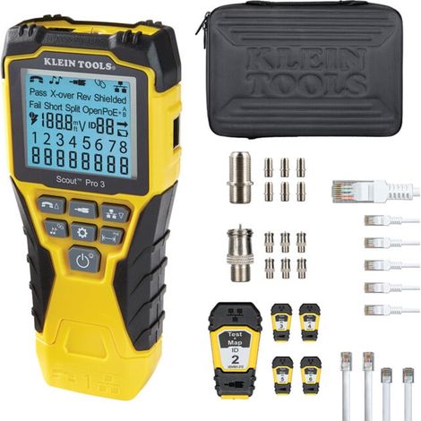 Klein Tools Testeur de câble réseau Scout Pro 3 Test Map Remote Set (1/5)