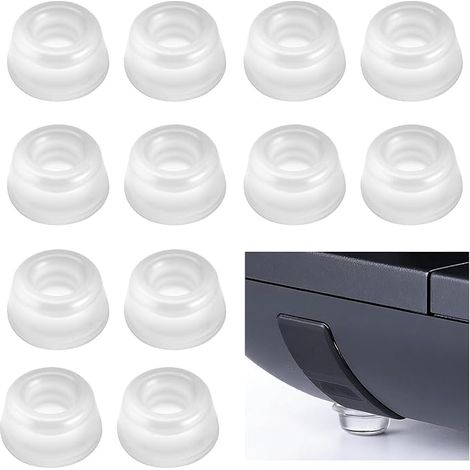 Butoirs en Caoutchoucs Autocollants, 22mm Pied Caoutchouc Antidérapant Transparents, Tampon Caoutchouc Autocollant, Pied de Meuble butoirs de Protection en Silicone pour Meubles et armoires (1/5)