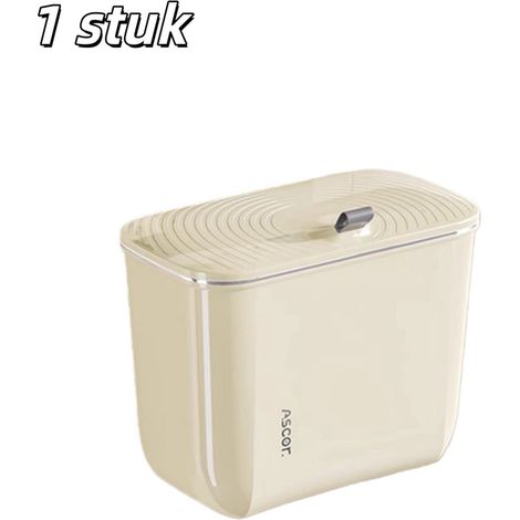 Poubelle de cuisine murale avec couvercle, bac à compost intérieur 7 L, jaune (1/5)