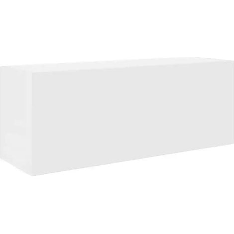 Mobiletto da bagno minimalista e pratico bianco da appendere al muro 80 x 25 x 30 cm realizzato in legno composito bianco 020051269