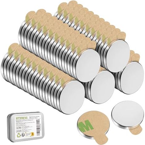 Round Adhesive Neodymium Magnets Small 8 x 1 mm (1/5)