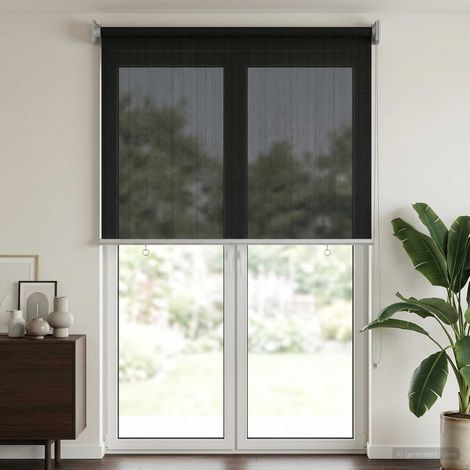 vidaXL Store enrouleur extérieur à 90% de blocage UV Noir 80 x 230 cm