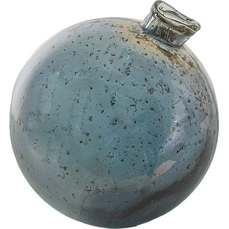 Vase Décoratif en Verre Gris Forme Boule Style Champêtre pour Fleurs et Déco 13 x 13 cm - PANGIVO (1/5)