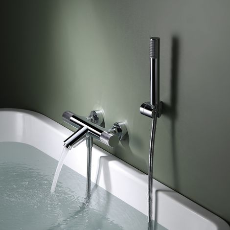 Imex - Grifo Ducha y Bañera Termostatico Cromado Serie Line