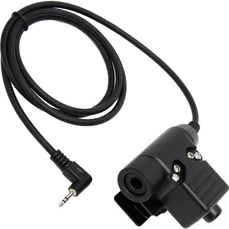 Casque moto avec micro PTT U94 pour Motorola T5428 6200C T80 - Écouteur unilatéral 2.5mm - Noir