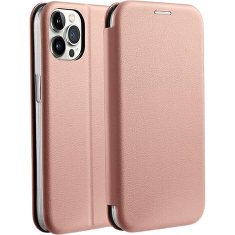 Funda magnética Beline Book para iPhone 14 Pro 6,1 color oro rosa