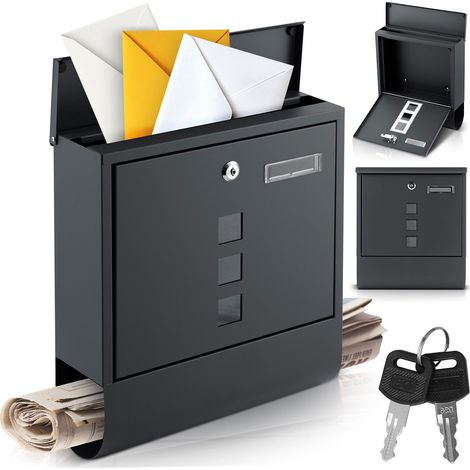 Boîte aux lettres 34 x 30,5 x 10 cm anthracite HM-861 (1/5)