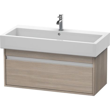 Duravit Ketho Mueble lavabo de pared 6688, 1 extraíble, 950mm, para Vero, Color (frente/cuerpo): Decoración Pino Plata - KT668803131