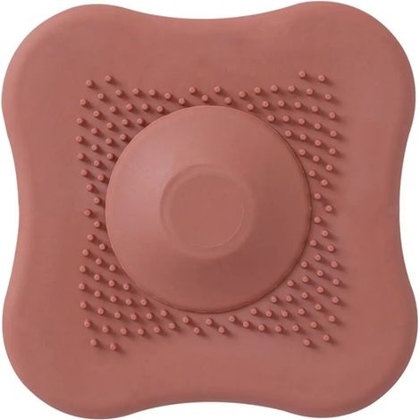 (Wine Red 1)1Pcs Bathroom Hair Catcher Stopper Shower Floor Drain Cover Filter Deodorant Anti-clogging Kitchen Sink Plug Drain Strainer (1/4)