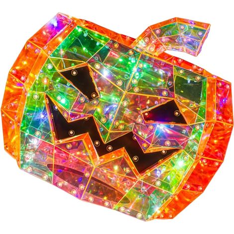 Décoration de table de citrouille pour fête d ' Halloween avec lueur LED, alimenté par USB, visage de citrouille en PET pour table, maison et affichage détail, décoration lumineuse pour table lumière