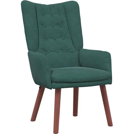 Fauteuil de Salon，Chaise，Fauteuil relaxant Vert foncé 63 x 67 x 94 cm Velours CFW333780 (1/5)