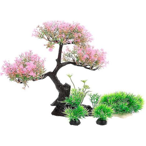 4 plantes aquatiques décoratives pour aquarium (1/3)