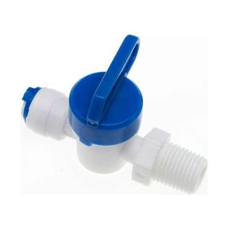 Valvola PVC a Sfera Dritta IN Filetto 1/4” M – OUT Fast 1/4” F STI (1/2)
