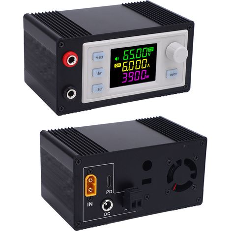 Régulateur de tension réglable DC 12-72V vers 0-65V, alimentation stabilisée numérique, module à courant constant 0-6A 390W (1/5)