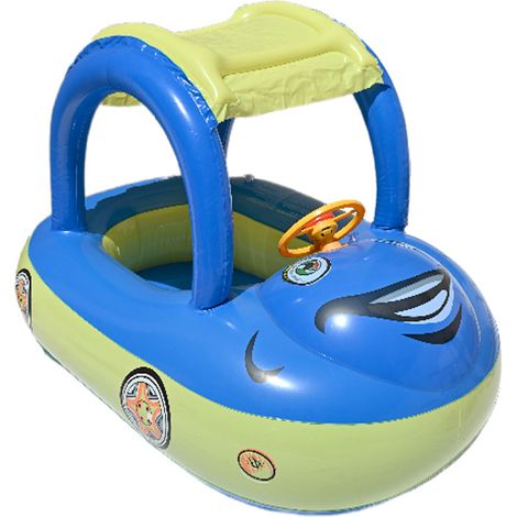 Flotteur de piscine gonflable pour bébé avec auvent siège de sécurité pour tout-petits bébé anneau de bain flotteur de piscine printemps été plage bateau de jeu gonflable