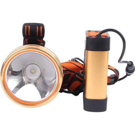 Multifunktionale, wasserdichte, leichte und verstellbare LED-Stirnlampe, ideal zum Angeln und Campen. USB-aufladbar. (1/5)
