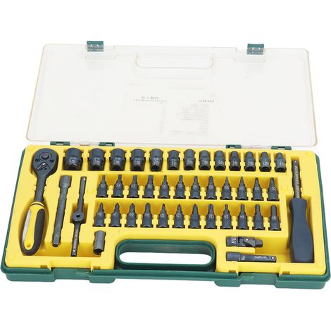 45-teiliges Set inklusive 1/4-Zoll-Steckschlüssel und Verlängerung für Kfz-Reparaturen (1/5)