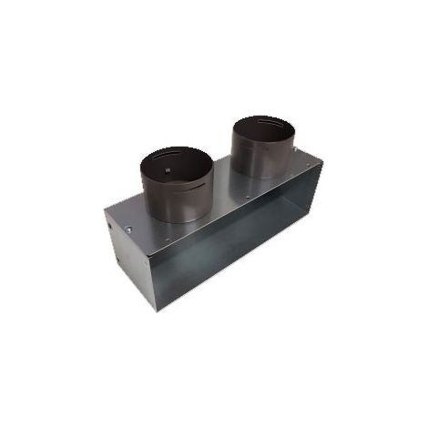 VMC1275 Adattatore in lamiera zincata per tubo tondo con 2 attacchi reversibili ø90 VMC1275290