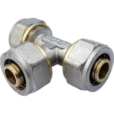 Lot de 1 Té à visser tube PER Ø16x16x16 mm (1/4)