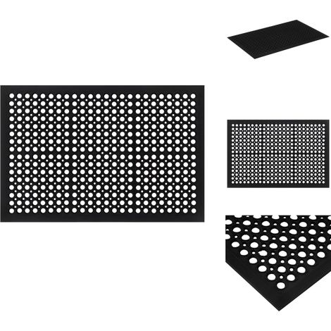 Paillasson rectangulaire 60x90 cm caoutchouc - Tapis D'entrée - Paillasson Extérieur - Paillasson Intérieur - Tapis Antidérapant - Tapis De Porte (1/5)