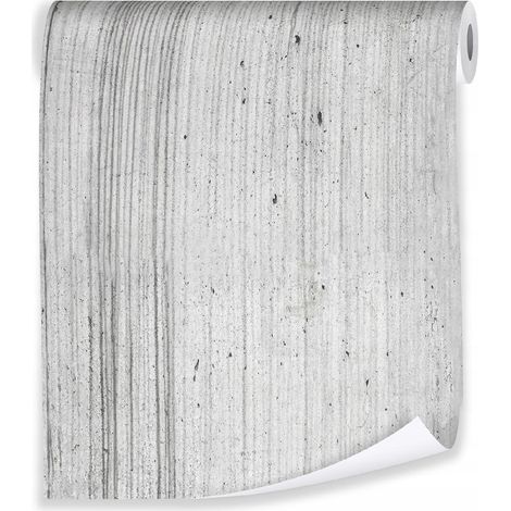 Papier peint béton loft imitation 3D décoration murale industrielle – rouleau 0,5 x 10 m intissé Wallarena
