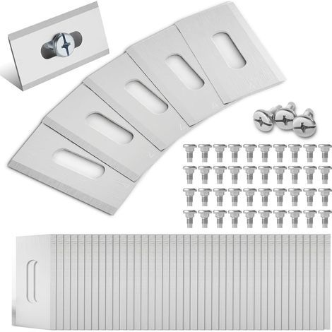 40er-Pack Ersatzmesser mit länglichem Loch für Husqvarna Automower: WIYETY 40er-Pack Ersatzmesser aus Edelstahl mit Schrauben + 0,65 mm Dicke für präzises Rasenmähen (1/5)