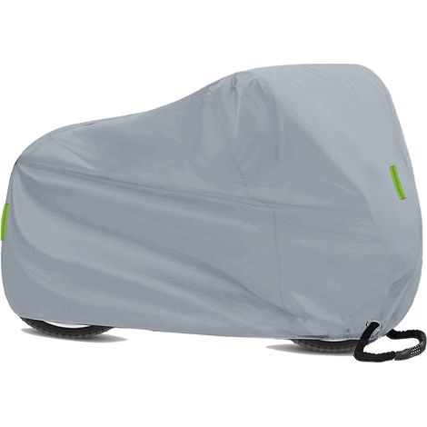 Housse de vélo imperméable et résistante aux UV pour VTT et vélo de route, avec bande réfléchissante et œillets pour cadenas. Sac de rangement inclus (200 x 110 x 70 cm). (1/5)