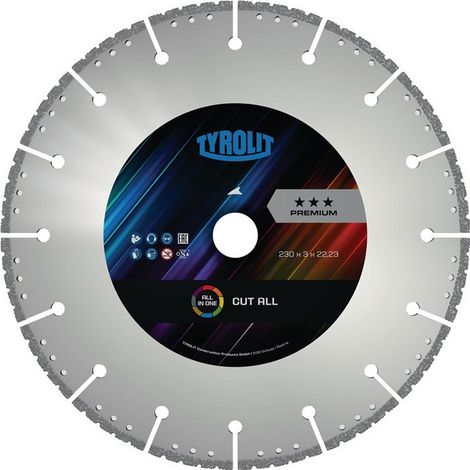 Lama per sega circolare diamantata CUT-ALL UC3 D. 230 mm perforazione di 22.23 mm larg