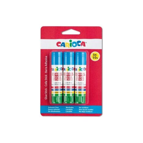 Carioca Pack de 3 Pegamentos de Barra - Ideal para Casa, Colegio y Oficina - Pega Papel, Fotos y Tejidos - sin Disolventes
Características:
-Pack de 3