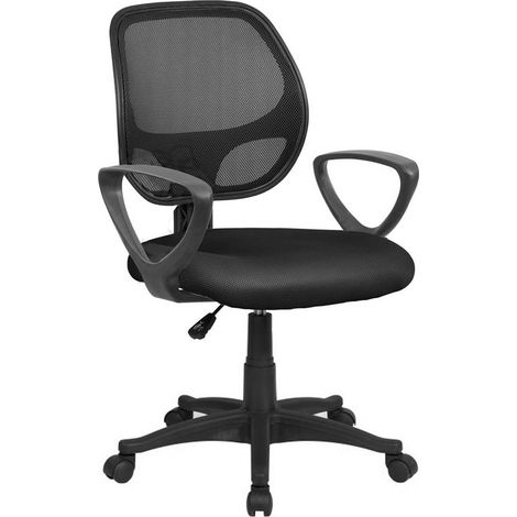 Silla con Ruedas - Sillón de Oficina Negro