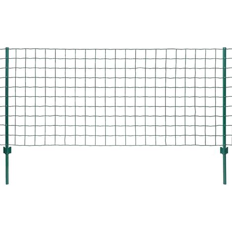 Maison Exclusive - Metallzaun Stahl 20 x 0,8 m Grün (1/4)