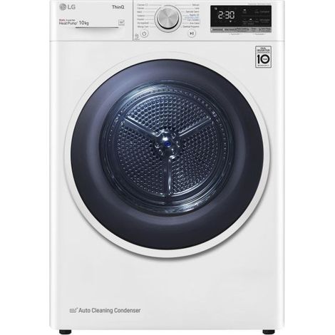LG Asciugatrice 10Kg Pompa Di Calore Dual Inverter Serie X5 Classe C Turbo Dry Ai Dry Wi-Fi Allergy Care Argento Knob RNX5010TWBC