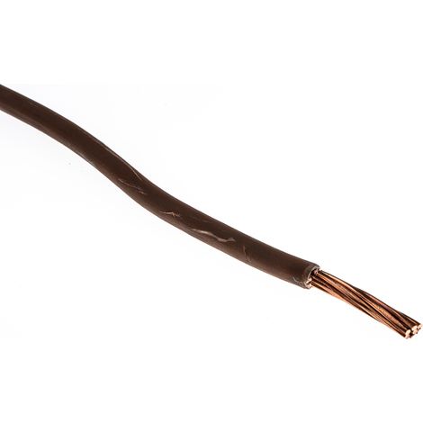 RS PRO câble, section: 10 mm² 50m, 450 V c.c., 750 V c.a. PVC Marron HO7V-R Câble de conduit à un conducteur ( Prix pour Bobine de 50 Mètres )
