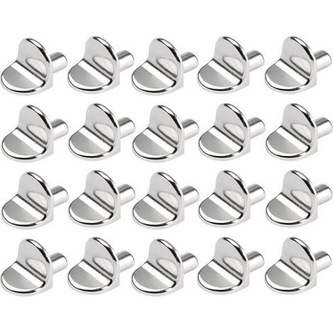 20Pièces 5mm Chevilles de Support d'Étagère,support etagere murale,Taquet Étagère en forme de L métal,pour Meuble Armoire Placard (1/5)
