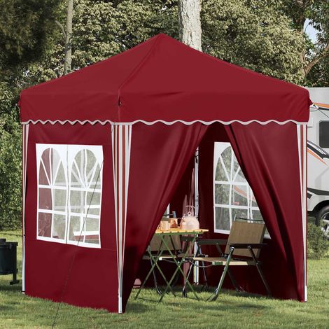Pop-up Partyzelt Bordeauxrot 195 x 195 x 245 cm Oxford-Stoff