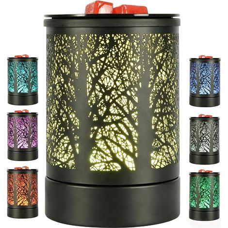 Electric Wax Burner with 7 Color Gradient Aroma Diffuser for Essential Oils and Wax Cubes, Electric Fragrance Lamp Ideal for Home (1/5)
