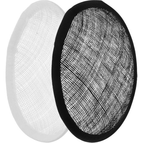 Pieces Teardrop Sinamay Hat Base, Sinamay Hat Frame, Black and White, for DIY Fascinator Making, Home, for Beginners (1/5)