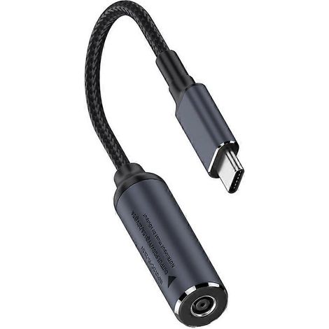 Câble de charge et de données avec entrée CC femelle vers USB-C PD mâle : câble de charge pour téléphone de type C 100 W DC4506 (1/5)