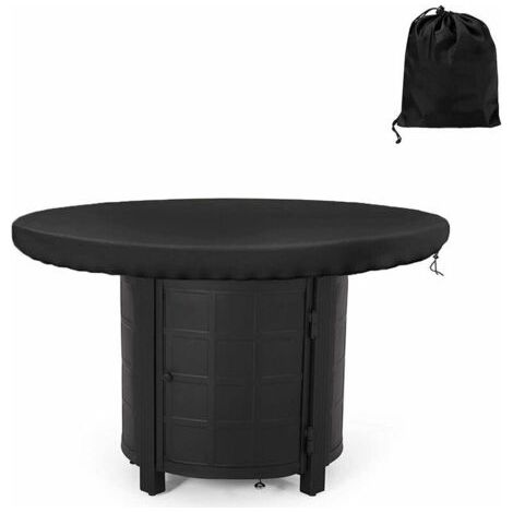 Pair Housse de protection ronde pour plaque de feu, étanche, anti-UV 420D, pour plaque de cuisson et plaque de cuisson, noir (diamètre 100 cm) (1/4)