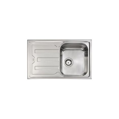 CM 010011DCSSP Cristal Lavello da Incasso 1 Vasca con Gocciolatoio Sinistro Acciaio Inox Satinato (79x50x21 cm) colore Inox Satinato (1/5)