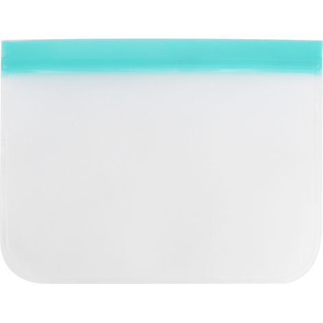 PEVA Food Preservation Bag Frosted Translucent Fruit Vegetable Sealed Bag for Home KitchenPlane Green 23x17cm