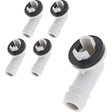 Confezione da 5 connettori per tubo di scarico dell'acqua del condizionatore da 15 mm con anelli in gomma (1/5)