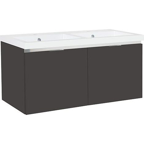 WTU+WT en fonte minérale EPIC anthracite mat 2 tiroirs 1210x580x510mm (1/5)