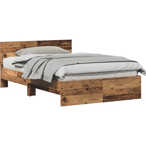 Maison Exclusive - Cadre de lit Bois ancien 193 x 125 x 70 cm Bois d'ingénierie (1/5)