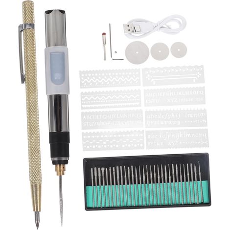 Graveur lectrique 25w sans Fil Kit 49 Pi ces Vitesse R (1/5)