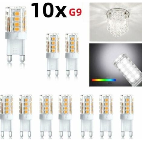 10pcs Ampoule LED G9 - Économie d'énergie 5W Blanc froid - AC 230V non dimmable (1/4)