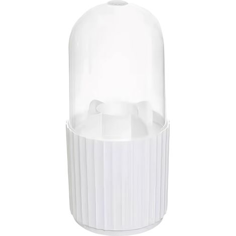 Porte-pinceaux de maquillage rotatif à 360° avec couvercle, boîte de rangement anti-poussière (1/5)