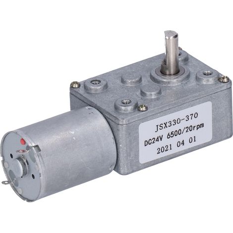 Moteur à vis sans fin à turbine, réducteur à engrenages turbo, équipement d'arbre de réduction 20 tr/min CC 24 V JSX330‑370