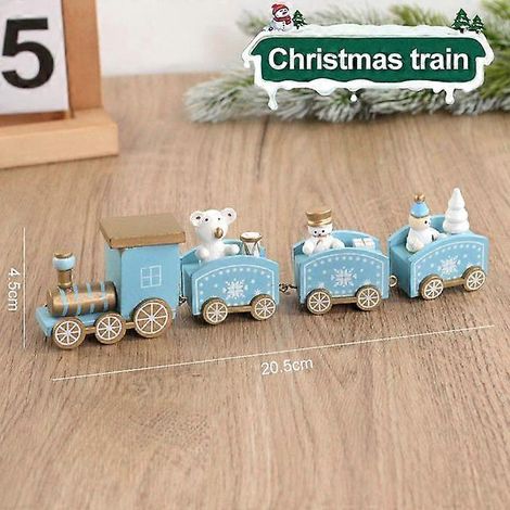 Train de Noël en bois, décorations de Noël pour la maison, ornement de sapin de Noël, cadeau pour enfants, bonne année, Style6 (1/5)